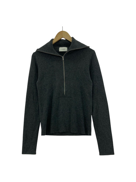 CLANE　ZIP UP TURTLEニット・セーター　グレー　2