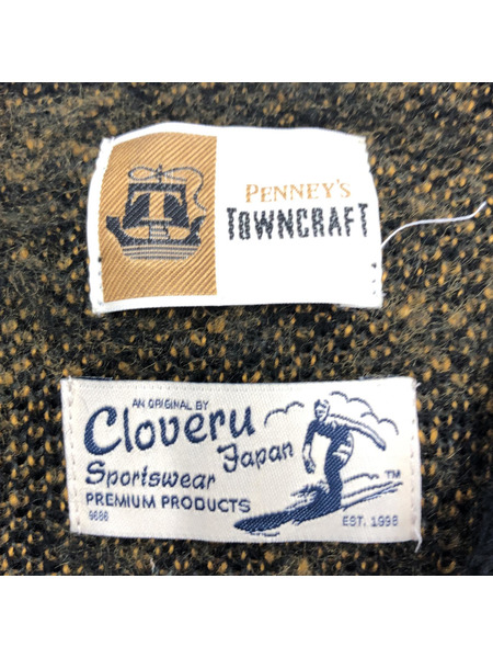 Cloveru×TOWNCRAFT TIGER SHAGGY JACQUARD CARDIGAN L