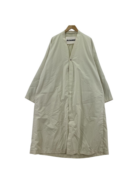 JIL SANDER ノーカラーコート 46 ベージュ