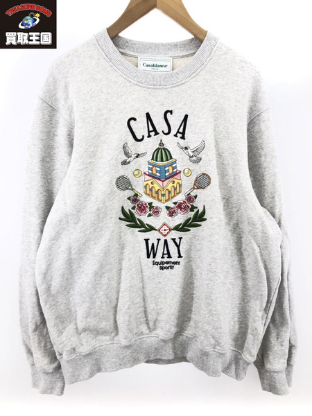CASABLANCA 23FW Casa Way スウェットシャツ (XL) グレー[値下]｜商品