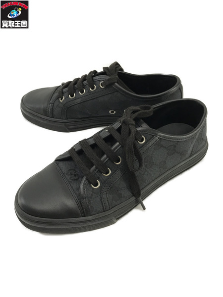  GUCCI  GGキャンバス ローカットスニーカー 黒（35 1/2）[値下]