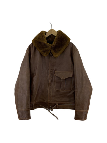 Buzz Rickson's WERBER LEATHER COAT (40) 茶[値下]