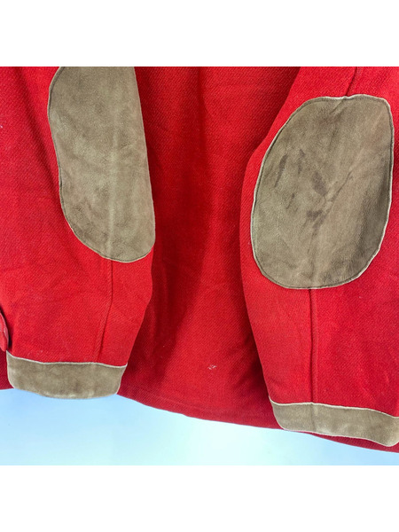 WOOLRICH ジャケット 50's エルボーパッチ付マッキーノジャケット   赤