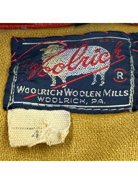 WOOLRICH ジャケット 50's エルボーパッチ付マッキーノジャケット   赤