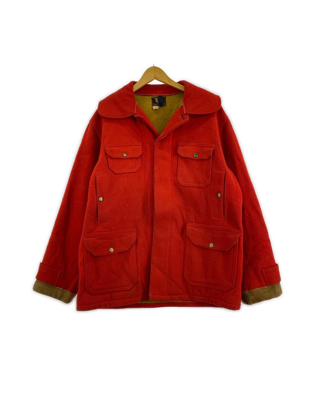WOOLRICH ジャケット 50's エルボーパッチ付マッキーノジャケット   赤