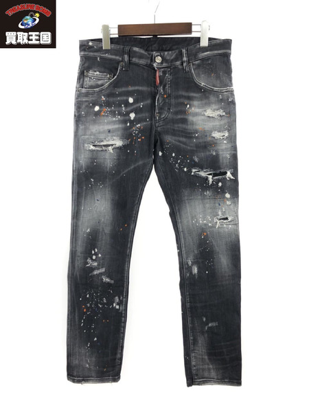 DSQUARED2 23SS  SKATER JEANS ブラックデニムパンツ 46[値下]