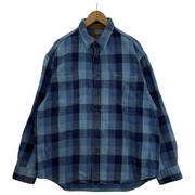 old st.johnsbay flannel heavy 青 L