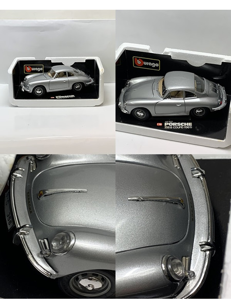 Bburago 1/18 Porsche 356B Coupe 1961 シルバー 開封品 ブラーゴ ポルシェ 356B クーペ 1961