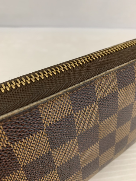 LV/ジッピー・オーガナイザー/ダミエ(・エベヌ 内側破れあり