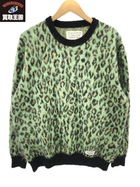 WACKO MARIA LEOPARD MOHAIR CREW NECK SWEATER[値下]