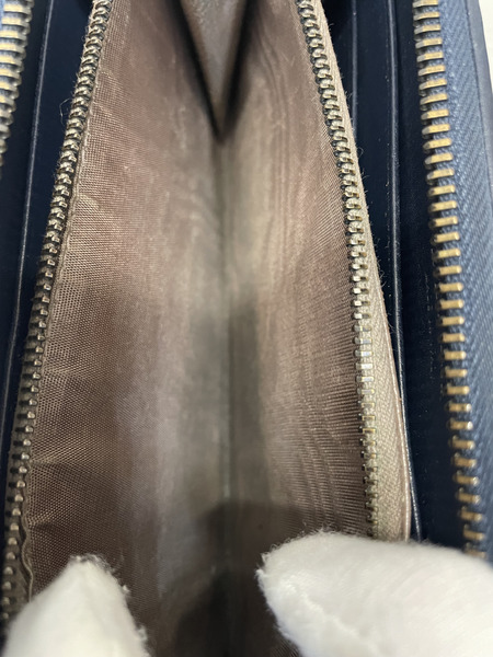 BOTTEGA VENETA イントレチャート 長財布 ネイビー 保存袋/角スレ[値下]