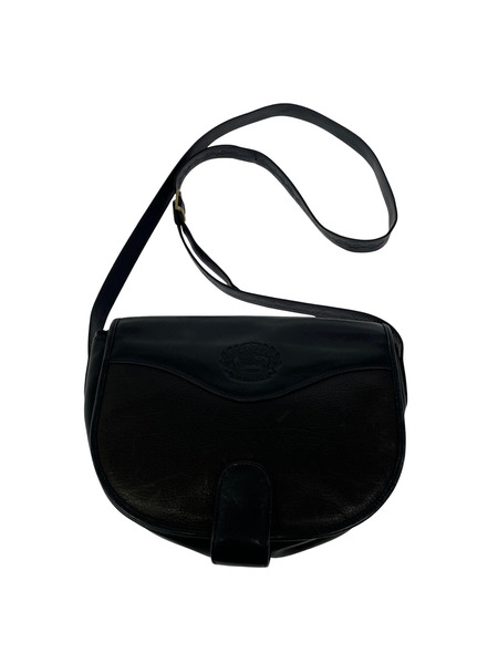 BURBERRY ショルダーバッグ BURBERRYS レザーショルダーバッグ  ネイビー