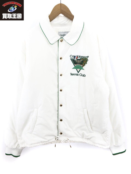 CASABLANCA MF22-JK-142 TENNIS CLUB ICON COACH Jacket (L) 白[値下]