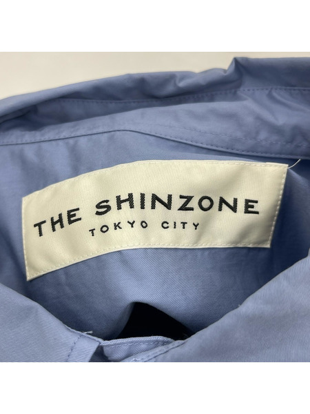THE SHINZONE ワイドスリーブシャツ (34) 青