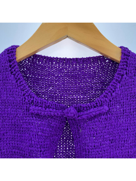 PLEATS PLEASE ジレ・ベスト ニットベスト 紫 (3)[値下]