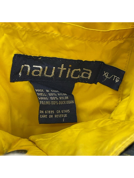 NAUTICA OLD バイカラーダウンジャケット 紺/青