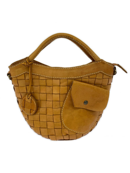 ショルダーバッグ zucchero filato レザー 2WAY バッグ 茶[値下]