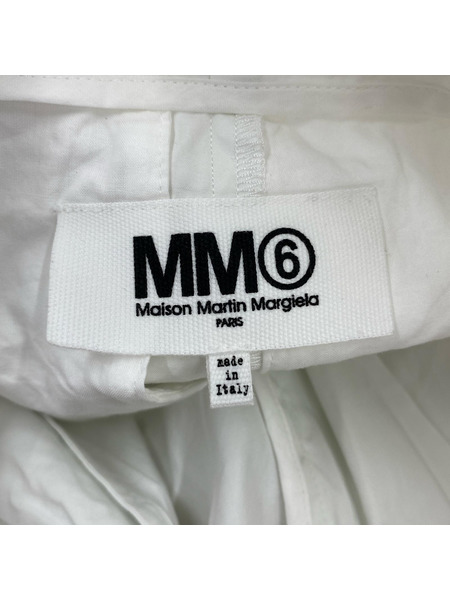 Maison Margiela MM6 ツータック ショートパンツ 白 36 S32MU0067 S42428
