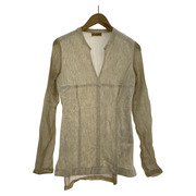 長袖Tシャツ・カットソー MALION シアー切リ替エトップス ベージュ
