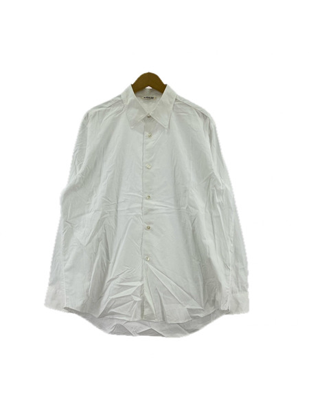 AURALEE 長袖シャツ 25SSWASHED FINX TWILL  SHIRT 白 (4)