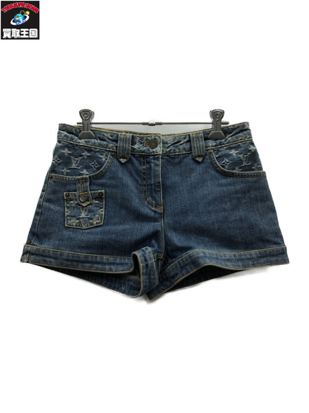 LV/デニムショートパンツ/モノグラム/36