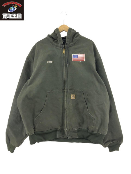 Carhartt ダックアクティブパーカー 2XL カーキ[値下]