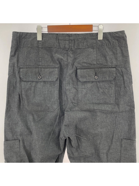 ANCELLM/CHAMBRAY BAKER CARGO PANTS/2/ブラック[値下]