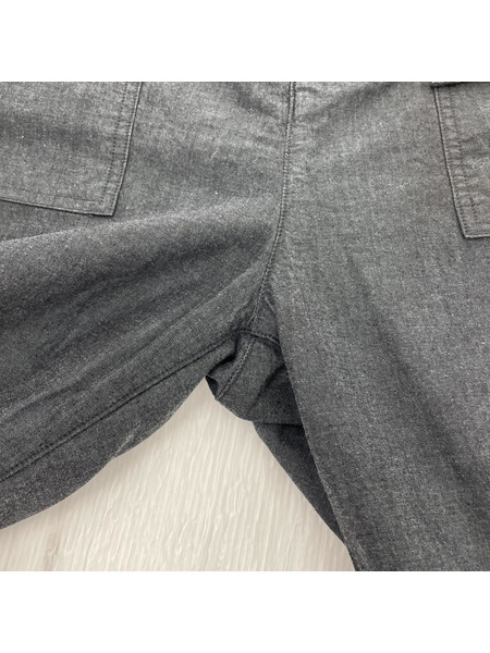 ANCELLM/CHAMBRAY BAKER CARGO PANTS/2/ブラック[値下]