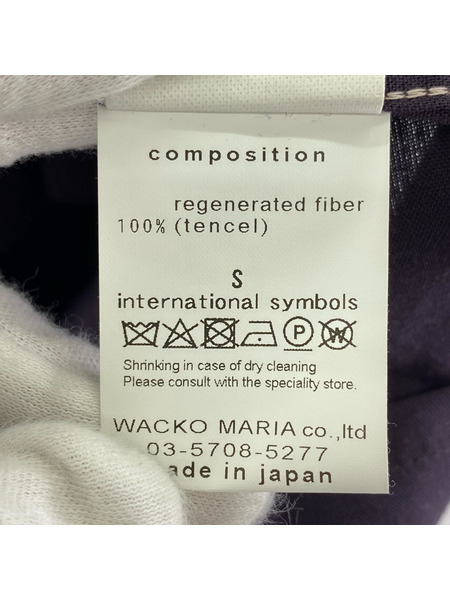 WACKO MARIA　オープンカラーシャツ　パープル　S