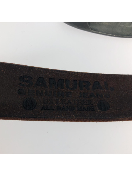 SAMURAI JEANS レザーベルト ブラウン