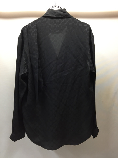 GUCCI GG 24SS シルク クレープシャツ 36 ブラック