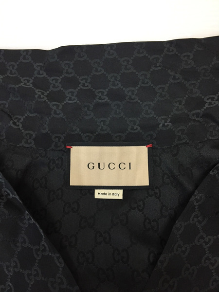 GUCCI GG 24SS シルク クレープシャツ 36 ブラック