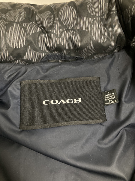 COACH カラーブロックシグネチャーパッファージャケット L