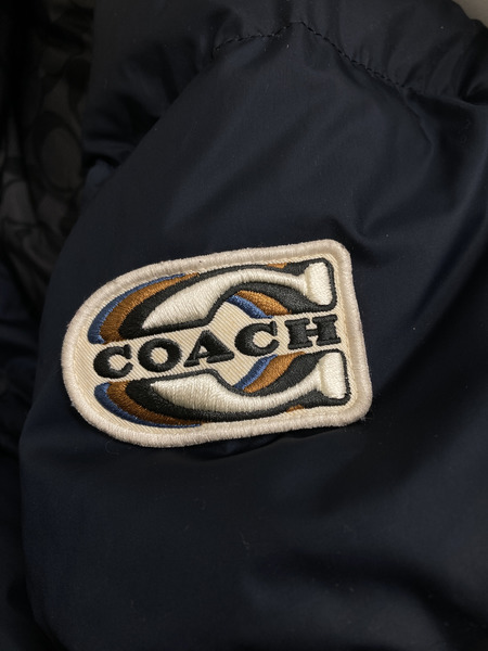 COACH カラーブロックシグネチャーパッファージャケット L