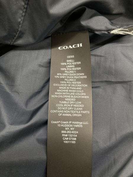 COACH カラーブロックシグネチャーパッファージャケット L