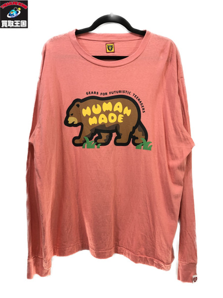 HUMAN MADE Graphic #1 L/S T-Shirt XXL/ピンク/ヒューマンメイド