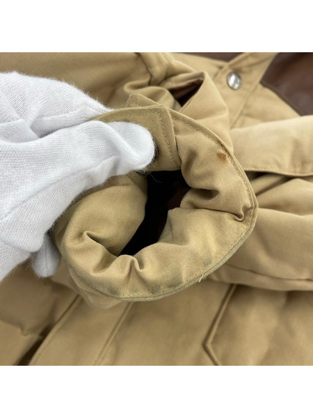 SUGAR CANE レザーヨーク ダウンジャケット ベージュ