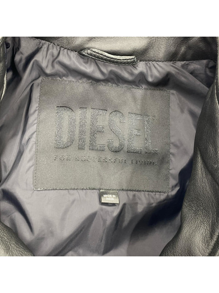 DIESEL レザージャケット 牛革 ライダースジャケット シングル