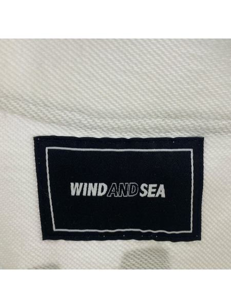 WIND AND SEA 半袖シャツ ベースボールシャツ ホワイト