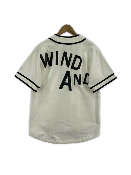 WIND AND SEA 半袖シャツ ベースボールシャツ ホワイト