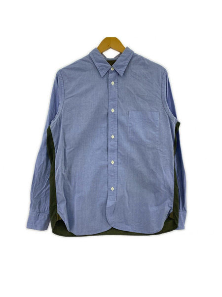 COMME des GARCONS 長袖シャツ 2016 切替 ブルー S