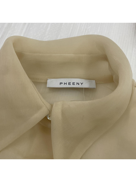 PHEENY Nylon smooth shirt ベージュ