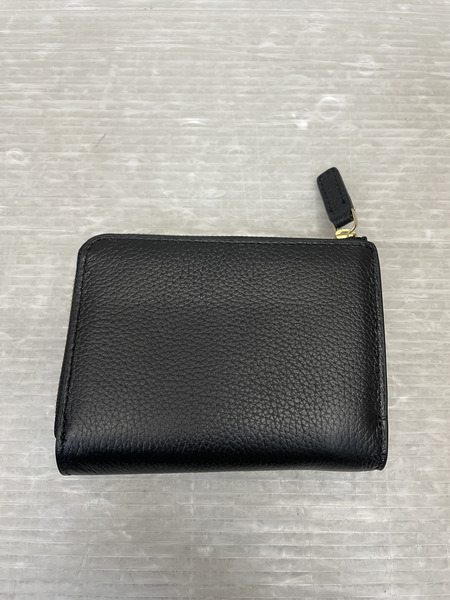 agnes b. L字ジップ コンパクトウォレット 黒