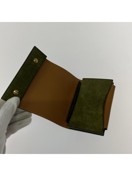 コンパクトウォレット lemma 折リタタミ財布 緑[値下]