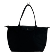 LONGCHAMP ナイロン/レザー トートバッグ 黒