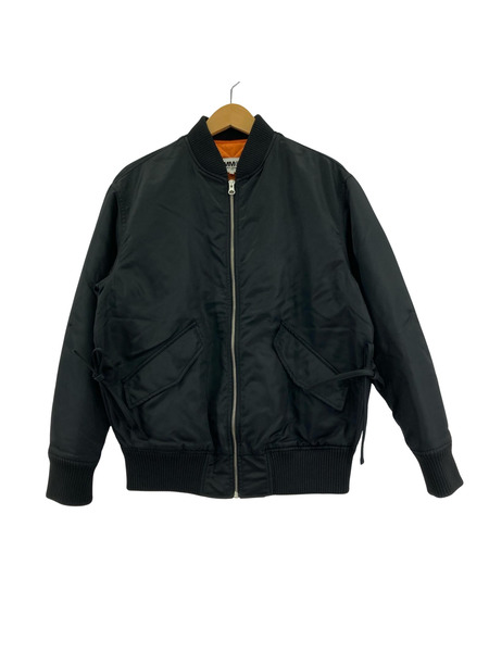 MM6 ブルゾン・ジャンパー Drawstring Bomber Jacket 黒 (36)