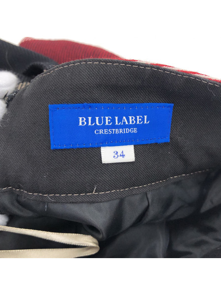 BLUE LABEL CRESTBRIDGE チェックパンツ 赤系