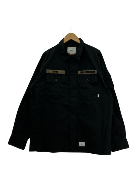 WTAPS/21ss FLYERS/LS/COTTON WEATHER/03/黒[値下]