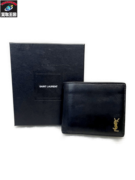 SAINT LAURENT 二つ折り財布 BLK