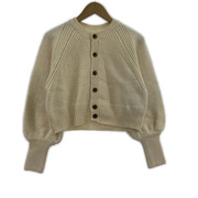 BEAMS BOY カーディガン エルボーパッチカーディガン クリーム